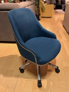 Blue Swivel chair with wheels